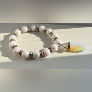 Pearl Frost Opalite Bracelet (Handmade)